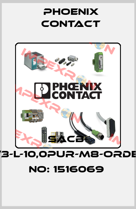 SACB- 8/3-L-10,0PUR-M8-ORDER NO: 1516069  Phoenix Contact