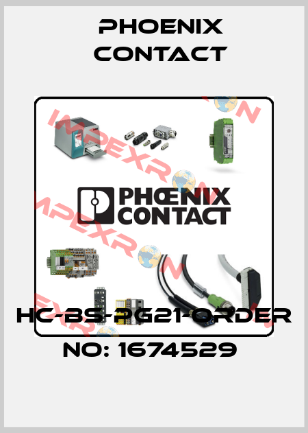 HC-BS-PG21-ORDER NO: 1674529  Phoenix Contact