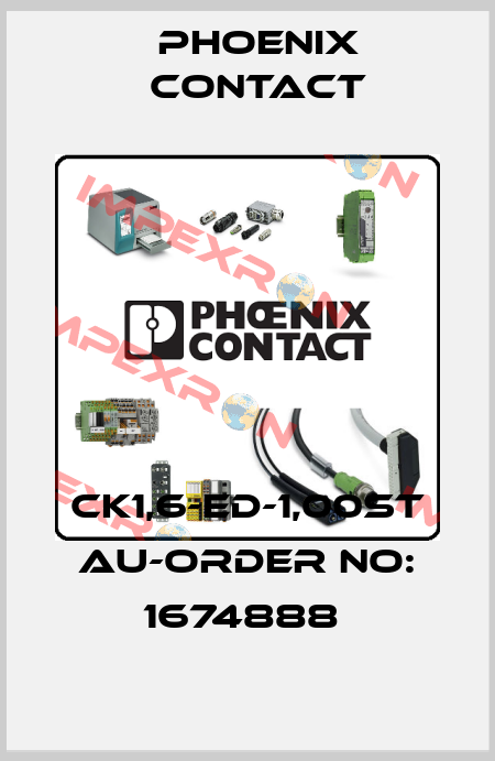 CK1,6-ED-1,00ST AU-ORDER NO: 1674888  Phoenix Contact