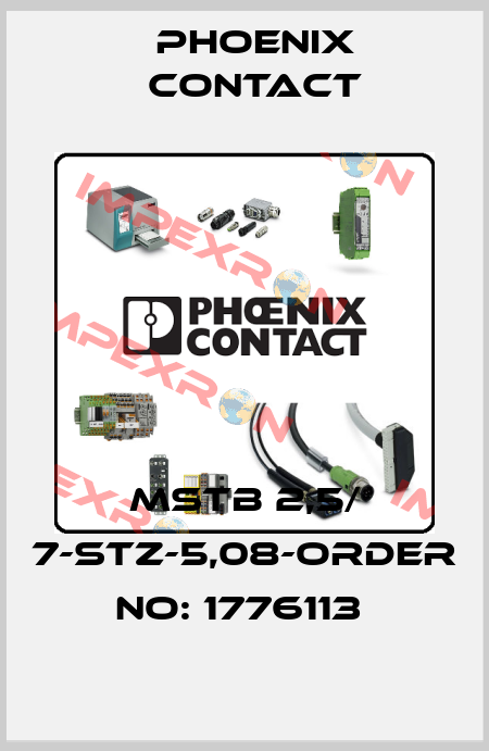 MSTB 2,5/ 7-STZ-5,08-ORDER NO: 1776113  Phoenix Contact