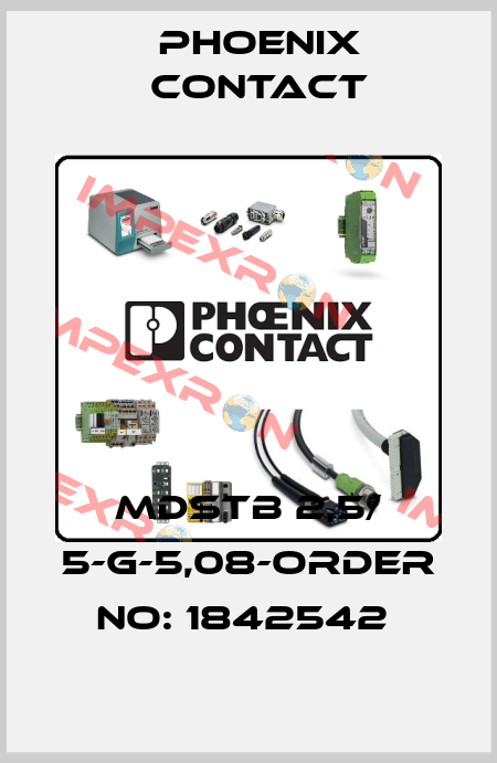 MDSTB 2,5/ 5-G-5,08-ORDER NO: 1842542  Phoenix Contact
