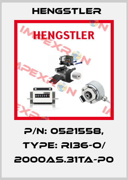 p/n: 0521558, Type: RI36-O/ 2000AS.31TA-P0 Hengstler