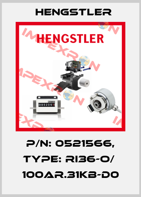 p/n: 0521566, Type: RI36-O/  100AR.31KB-D0 Hengstler