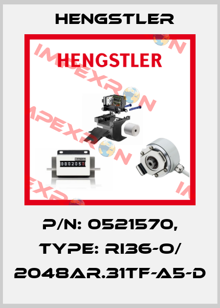 p/n: 0521570, Type: RI36-O/ 2048AR.31TF-A5-D Hengstler