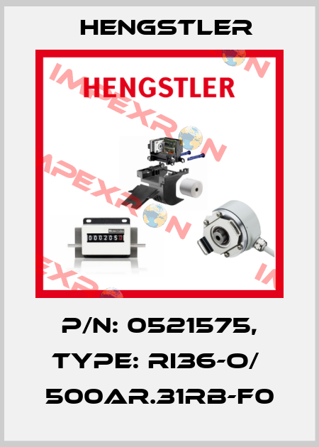 p/n: 0521575, Type: RI36-O/  500AR.31RB-F0 Hengstler