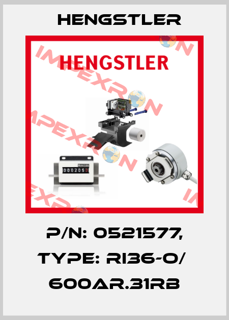 p/n: 0521577, Type: RI36-O/  600AR.31RB Hengstler