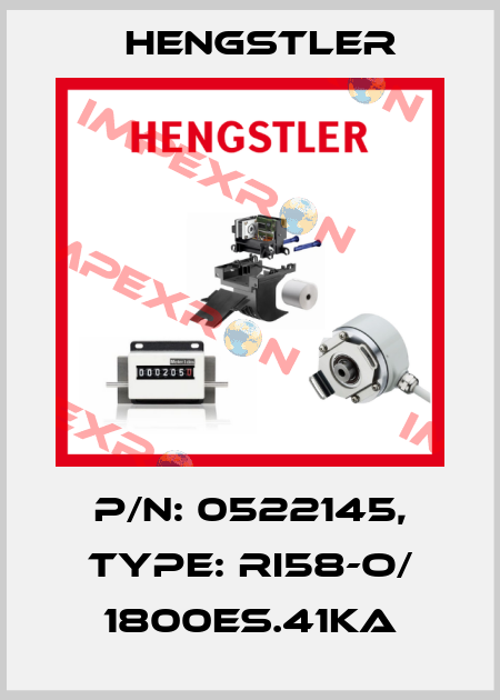 p/n: 0522145, Type: RI58-O/ 1800ES.41KA Hengstler