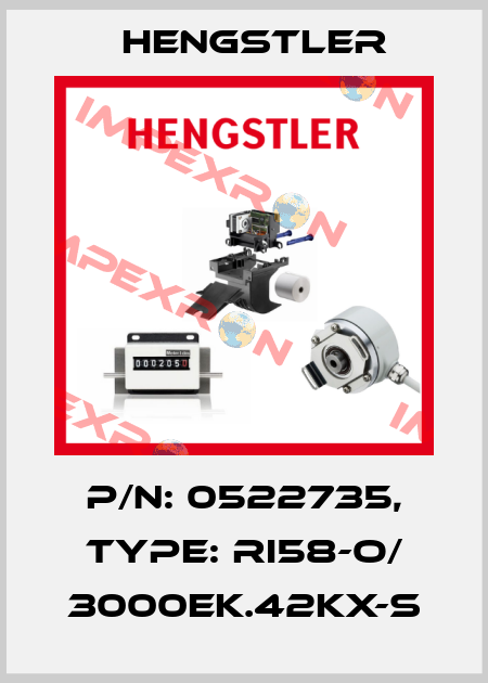 p/n: 0522735, Type: RI58-O/ 3000EK.42KX-S Hengstler