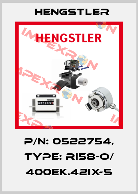 p/n: 0522754, Type: RI58-O/ 400EK.42IX-S Hengstler