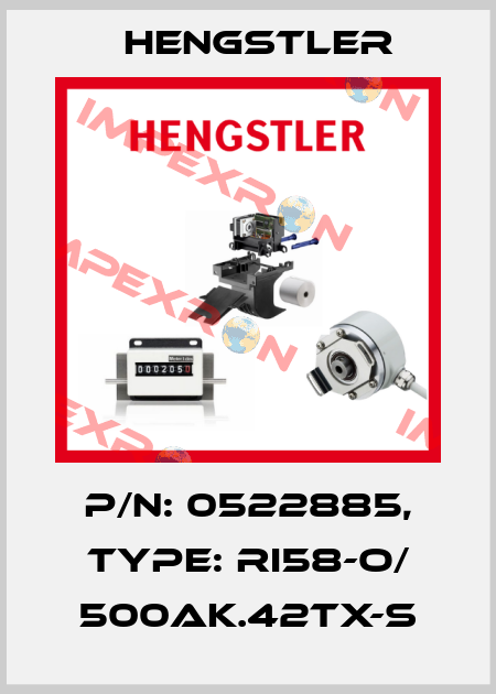 P/N: 0522885, Type: RI58-O/ 500AK.42TX-S Hengstler