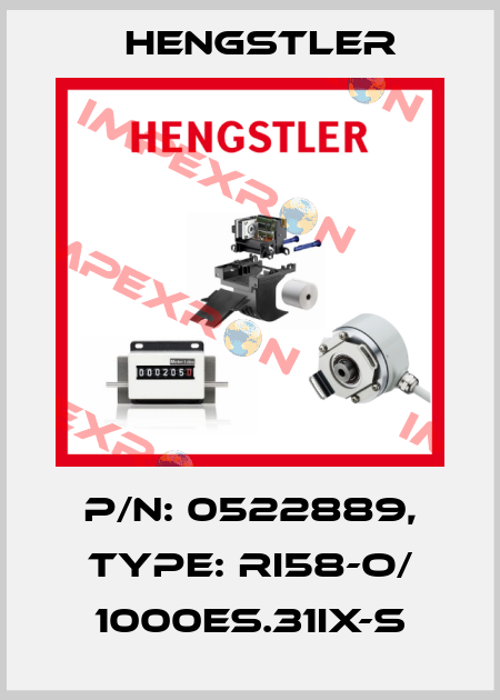 p/n: 0522889, Type: RI58-O/ 1000ES.31IX-S Hengstler