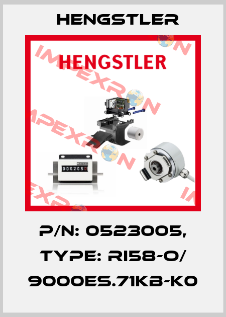 p/n: 0523005, Type: RI58-O/ 9000ES.71KB-K0 Hengstler