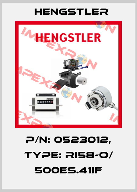 p/n: 0523012, Type: RI58-O/ 500ES.41IF Hengstler