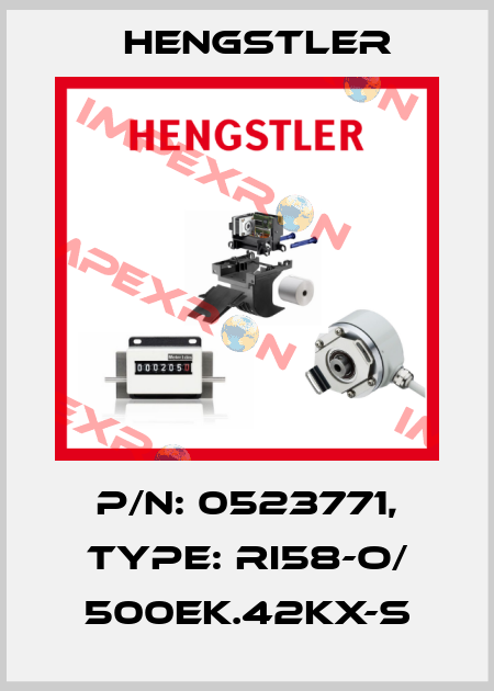p/n: 0523771, Type: RI58-O/ 500EK.42KX-S Hengstler