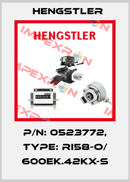 p/n: 0523772, Type: RI58-O/ 600EK.42KX-S Hengstler