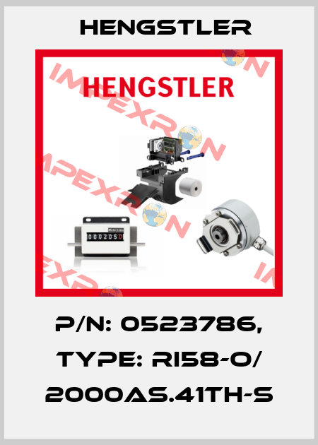 p/n: 0523786, Type: RI58-O/ 2000AS.41TH-S Hengstler