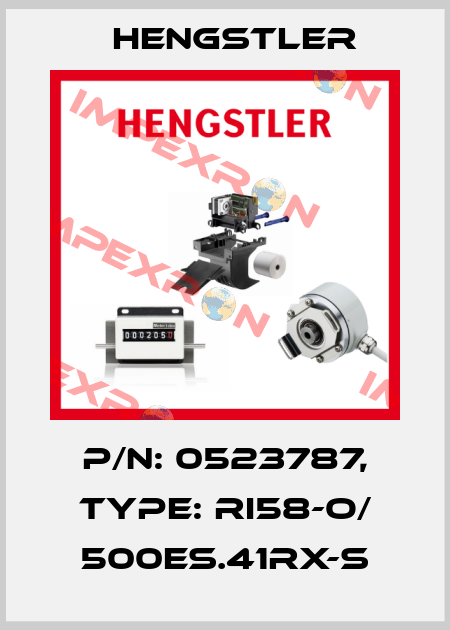 p/n: 0523787, Type: RI58-O/ 500ES.41RX-S Hengstler
