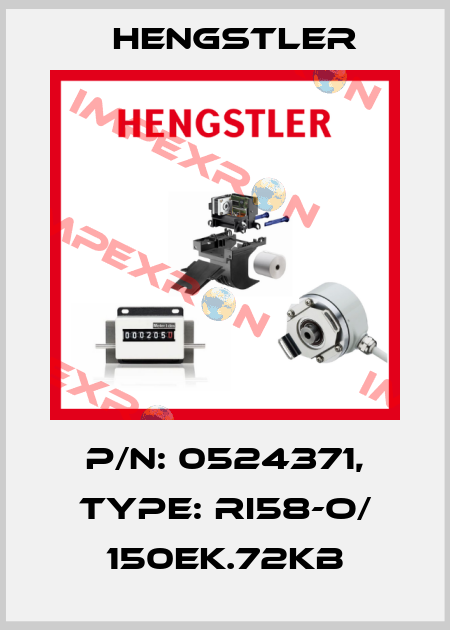 p/n: 0524371, Type: RI58-O/ 150EK.72KB Hengstler