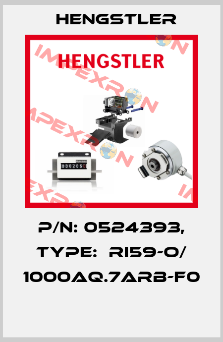P/N: 0524393, Type:  RI59-O/ 1000AQ.7ARB-F0  Hengstler