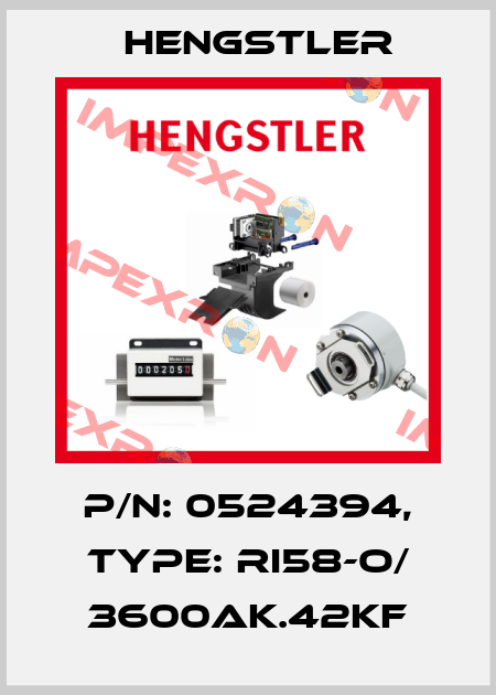 p/n: 0524394, Type: RI58-O/ 3600AK.42KF Hengstler