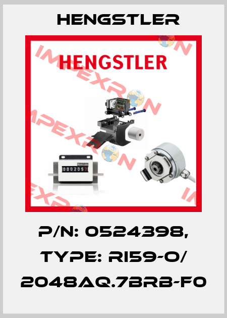 p/n: 0524398, Type: RI59-O/ 2048AQ.7BRB-F0 Hengstler