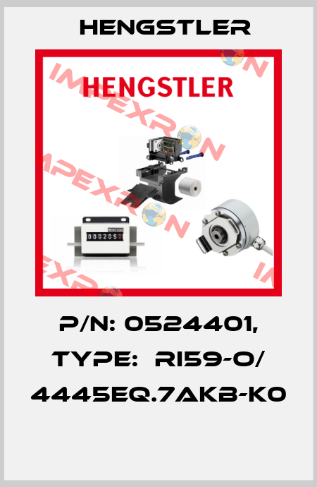 P/N: 0524401, Type:  RI59-O/ 4445EQ.7AKB-K0  Hengstler