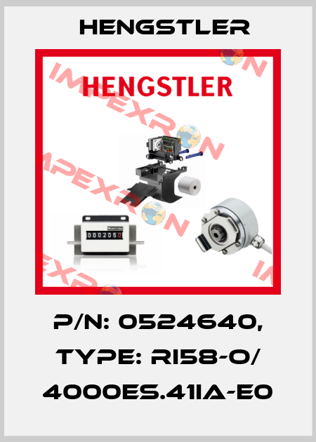 p/n: 0524640, Type: RI58-O/ 4000ES.41IA-E0 Hengstler