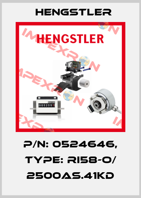 p/n: 0524646, Type: RI58-O/ 2500AS.41KD Hengstler