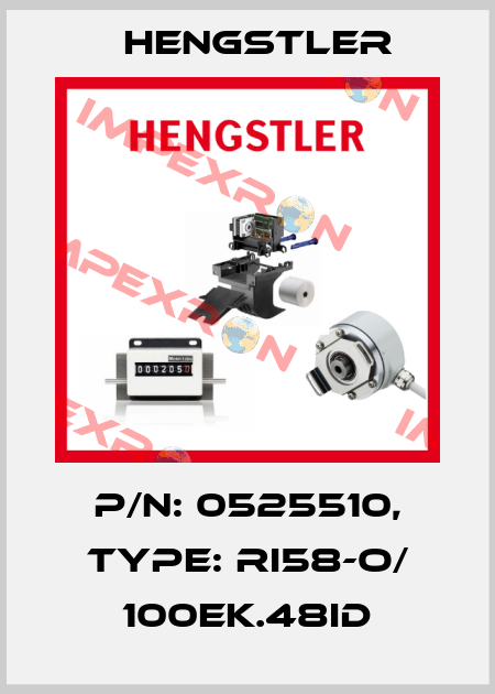 p/n: 0525510, Type: RI58-O/ 100EK.48ID Hengstler