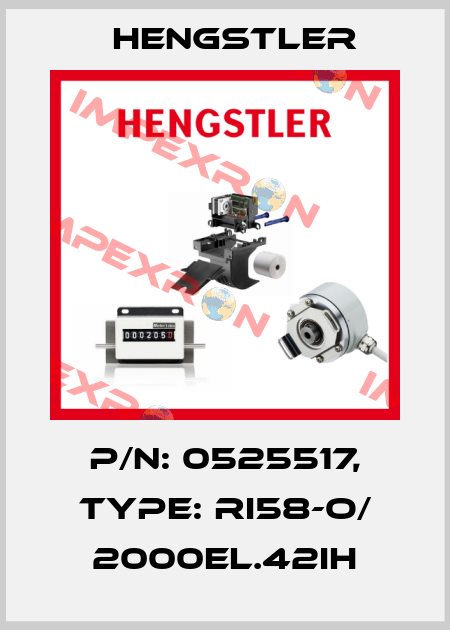 p/n: 0525517, Type: RI58-O/ 2000EL.42IH Hengstler