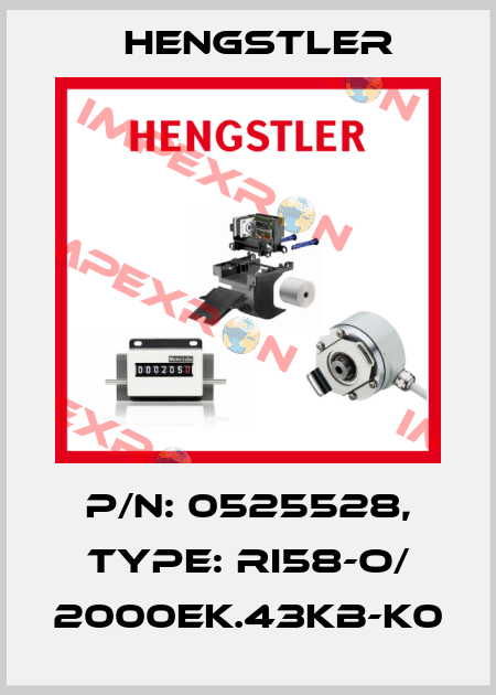 p/n: 0525528, Type: RI58-O/ 2000EK.43KB-K0 Hengstler