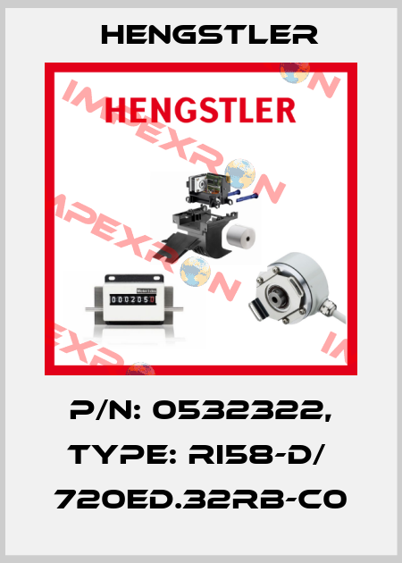 p/n: 0532322, Type: RI58-D/  720ED.32RB-C0 Hengstler