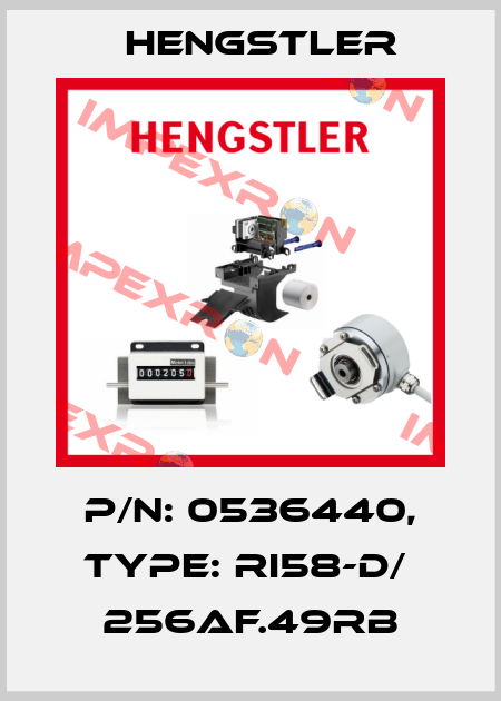 p/n: 0536440, Type: RI58-D/  256AF.49RB Hengstler
