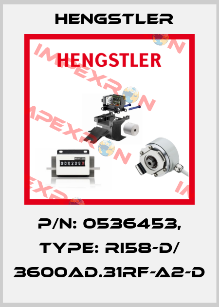 p/n: 0536453, Type: RI58-D/ 3600AD.31RF-A2-D Hengstler