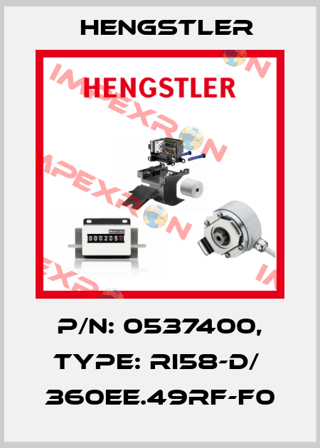 p/n: 0537400, Type: RI58-D/  360EE.49RF-F0 Hengstler