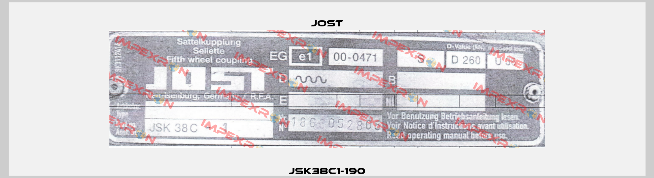 JSK38C1-190 Jost