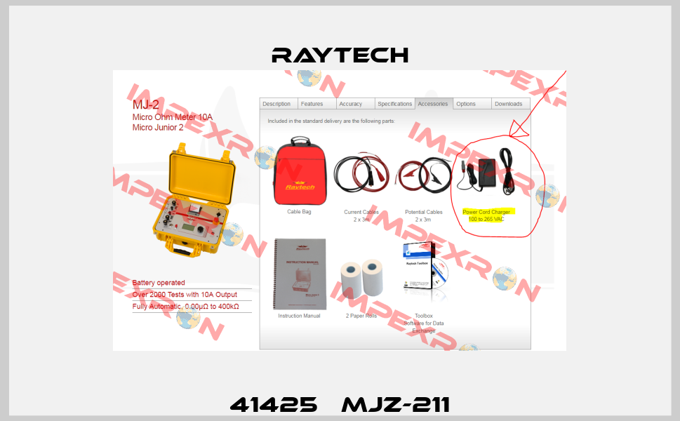 41425   MJZ-211 Raytech