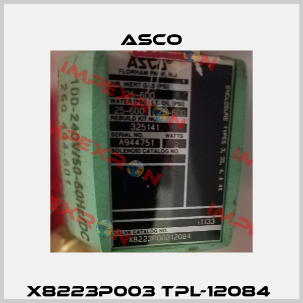 X8223P003 TPL-12084  Asco
