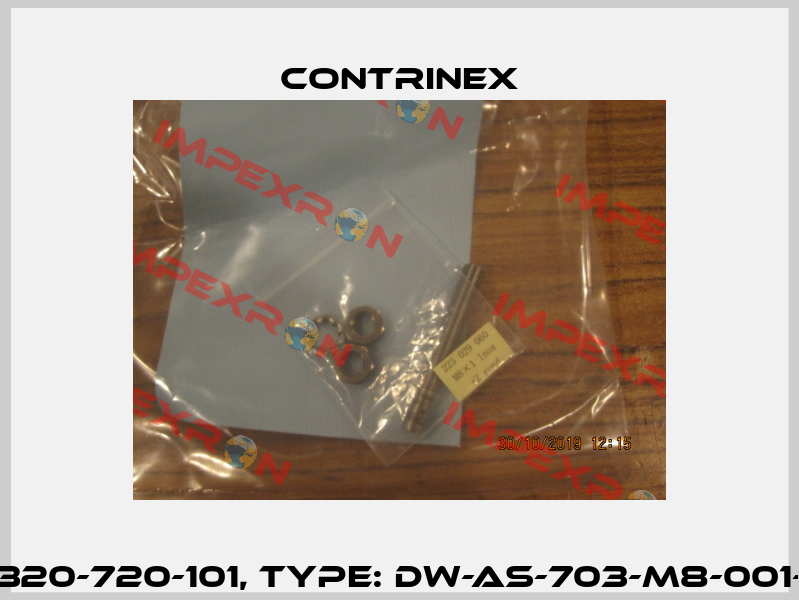 p/n: 320-720-101, Type: DW-AS-703-M8-001-BAS Contrinex