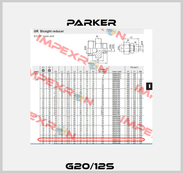 G20/12S  Parker