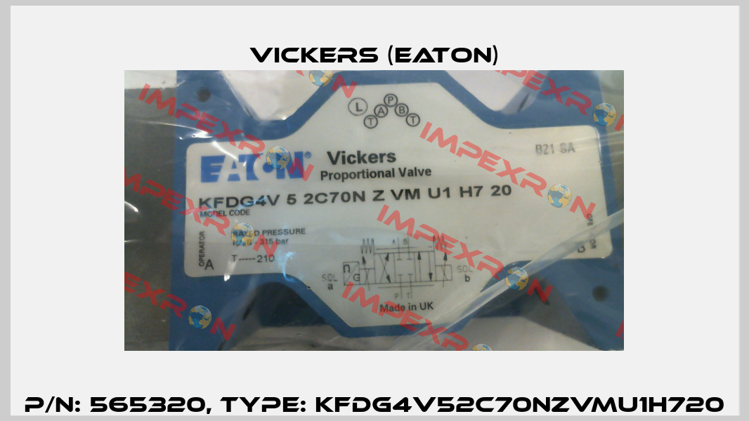 P/N: 565320, Type: KFDG4V52C70NZVMU1H720 Vickers (Eaton)