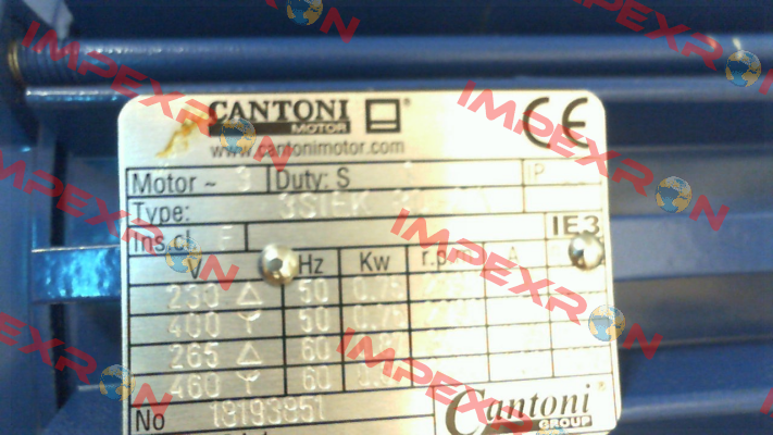 P/N: 1108A002425IE3, Type: 3SIEK 80-2A Cantoni