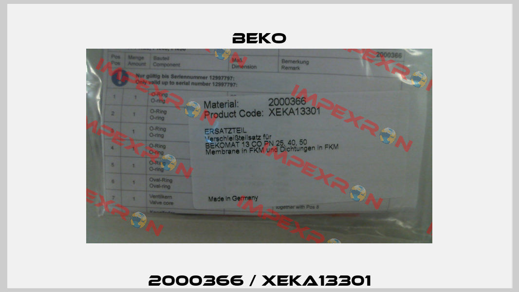 2000366 / XEKA13301 Beko