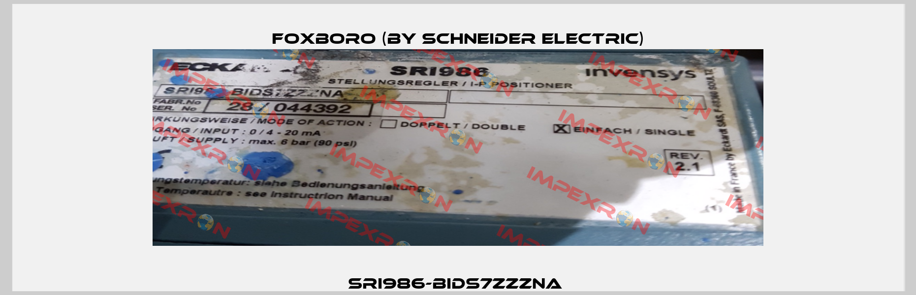 SRI986-BIDS7ZZZNA  Foxboro (by Schneider Electric)