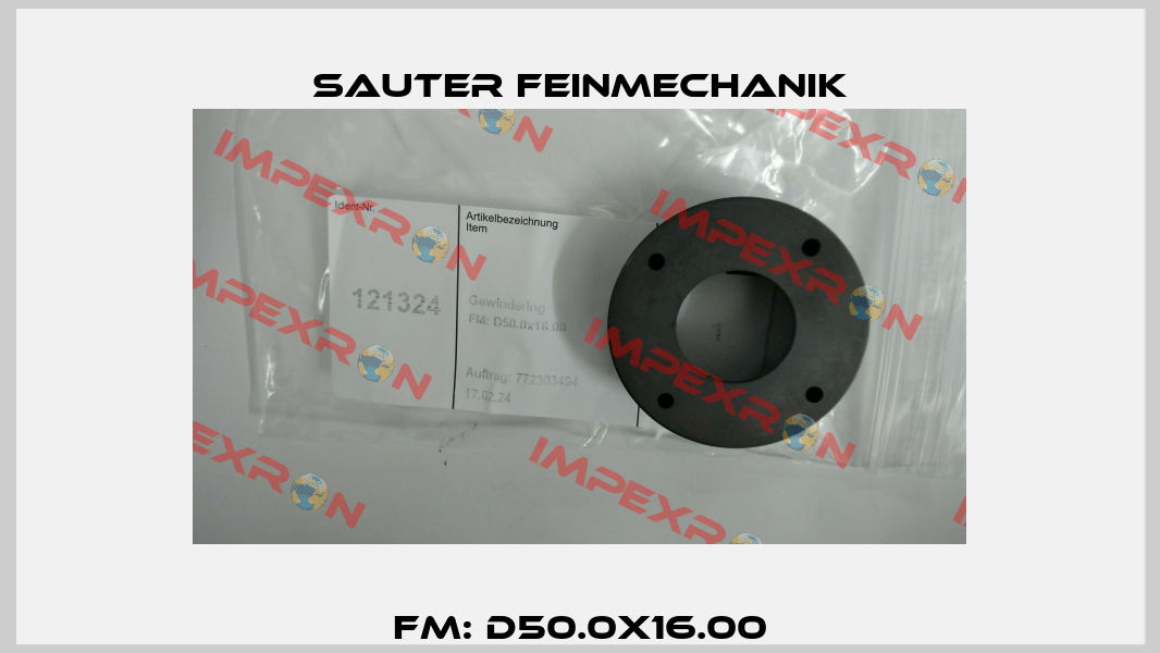 FM: D50.0x16.00 Sauter Feinmechanik